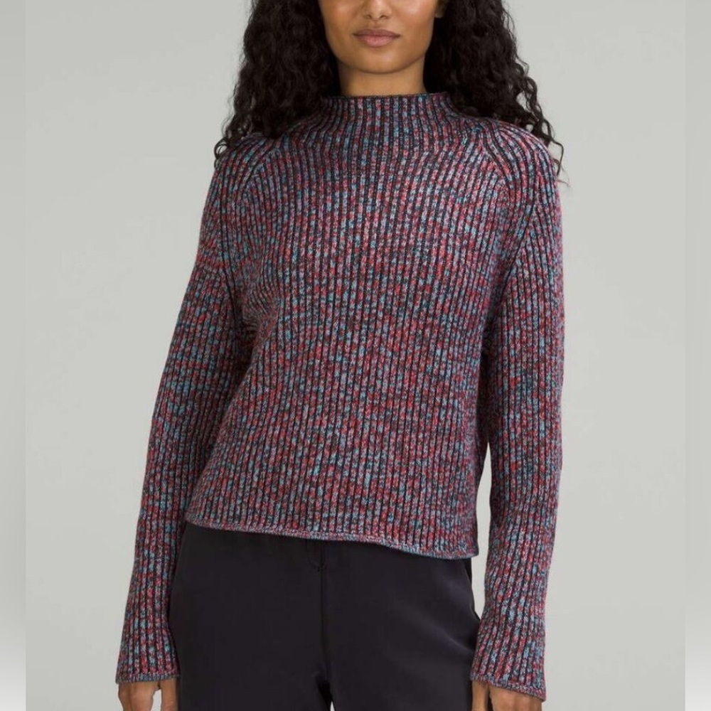 Lululemon Cotton-Cashmere Blend Mock Neck Sweater